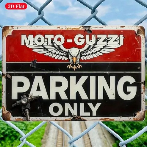 Blechschild moto guzzi - guzzi, parking