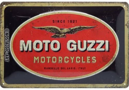 Relief blechschild moto guzzi - "moto,